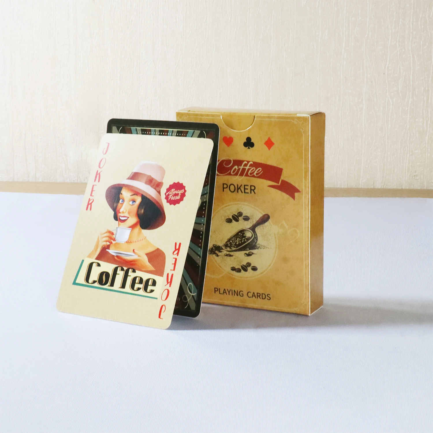 Book Party Games - Coffee Paper Playing Cards Vintage Style