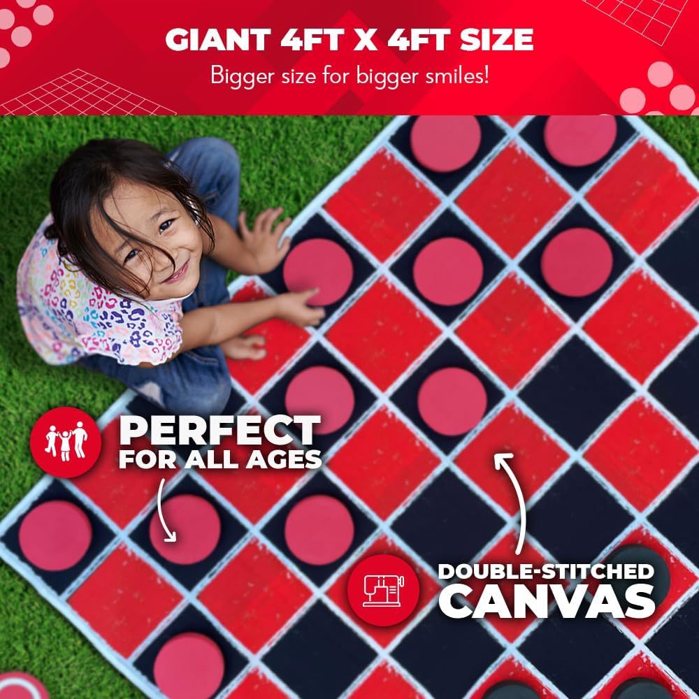 Giant 2-in-1 Checkers & Tic Ta - Tic Tac Toe Giant recension och pris