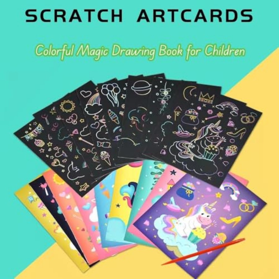 3 Set Magic Scratch Paper Art, - Book Party Games recension och pris