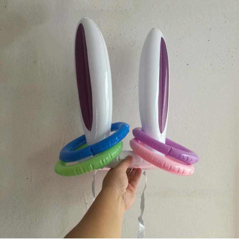 5Pcs Inflatable Bunny Ring Tos - Party Games Easy Kids recension och pris
