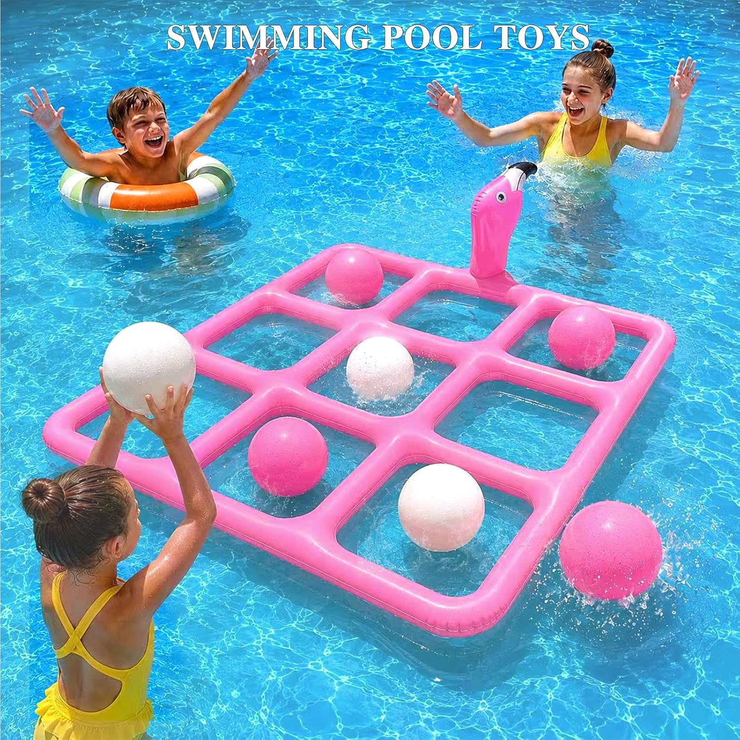 Pink Giant Flamingo Pool Tic T - Tic Tac Toe Giant recension och pris