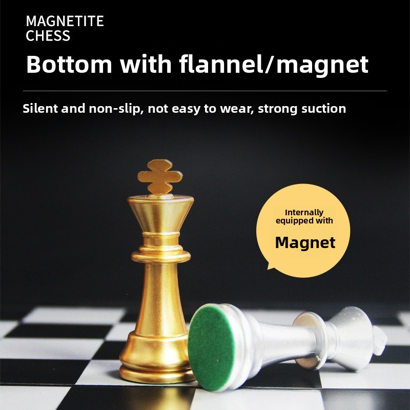 Magnetic Gold Silver Chess Set - Book Party Games recension och pris