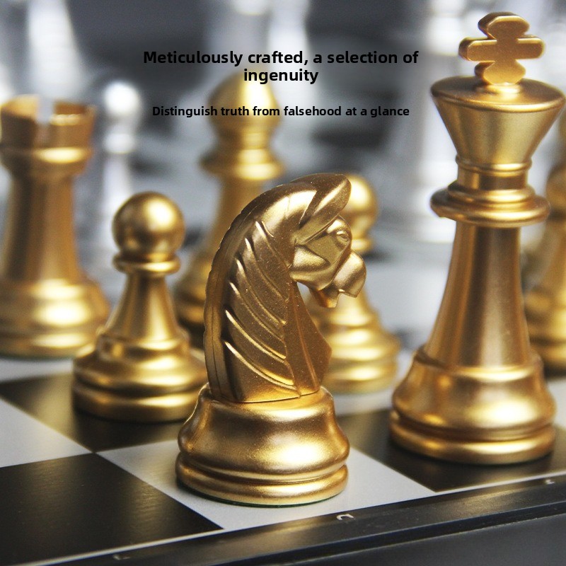 Magnetic Gold Silver Chess Set - Book Party Games recension och pris