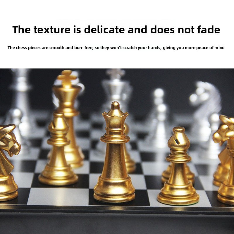 Magnetic Gold Silver Chess Set - Book Party Games recension och pris